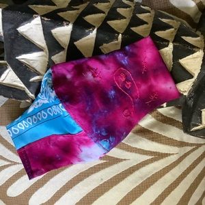 Tie dye mask embroidered